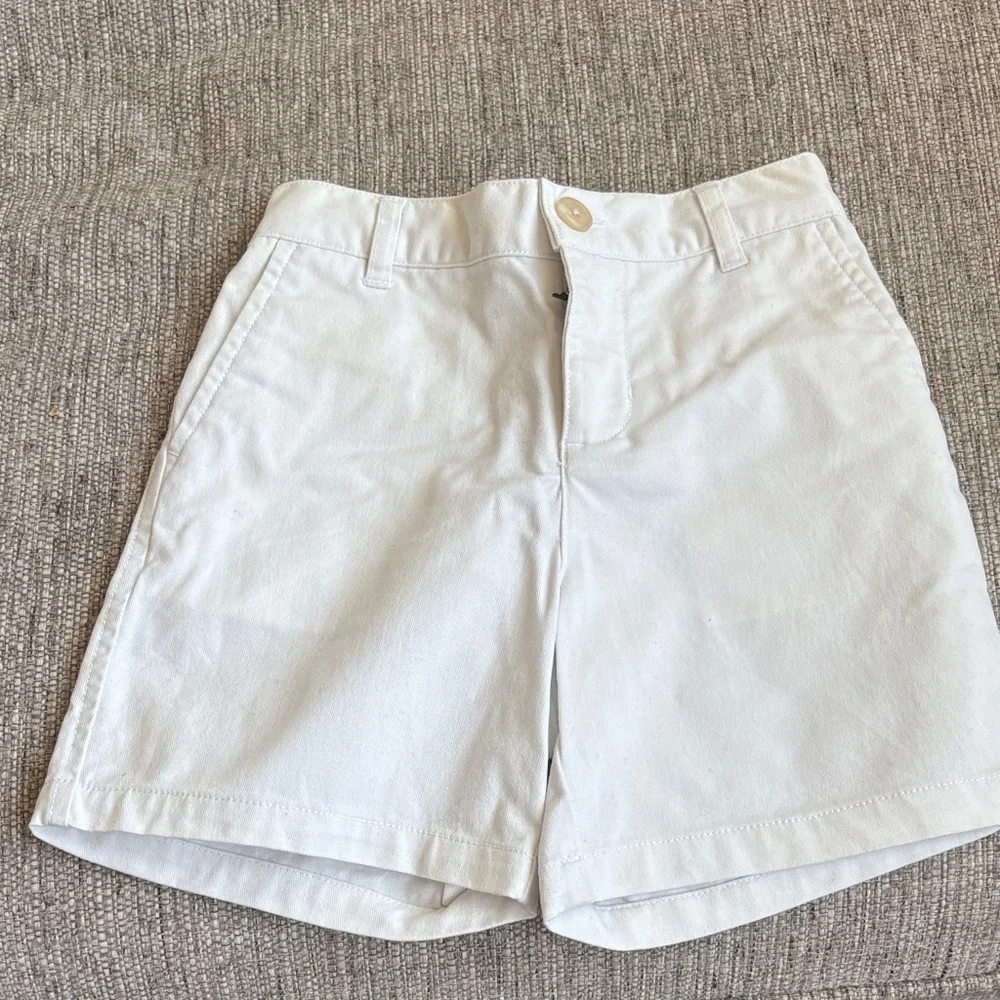 Ralph Lauren Off-White High-Rise Bermuda Shorts